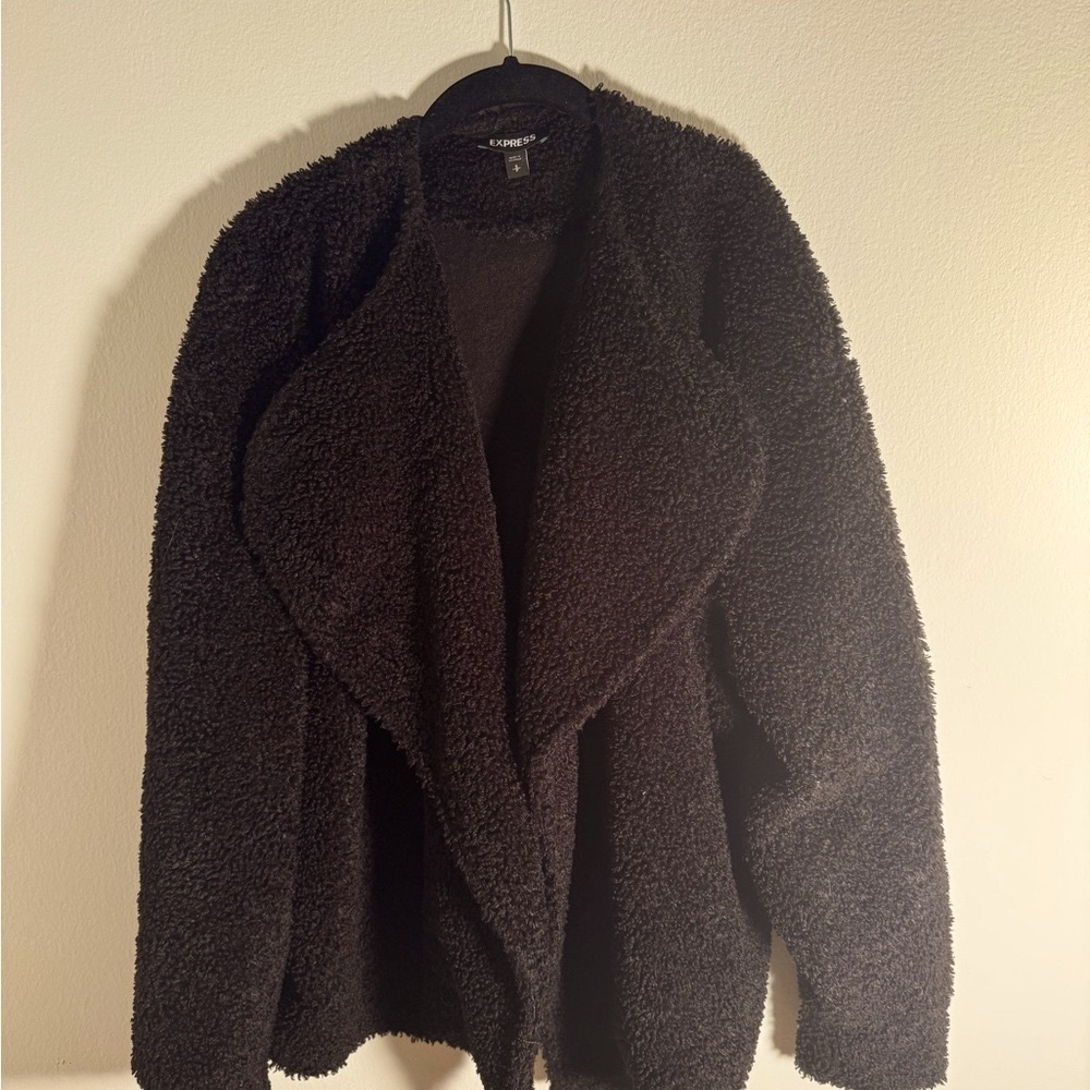 Express Black Teddy Jacket - image 1
